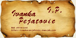 Ivanka Pejatović vizit kartica